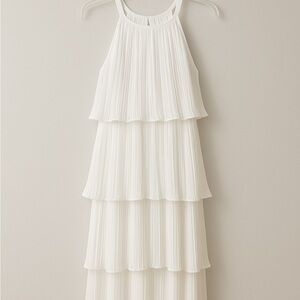 Elegant White Tiered Dress